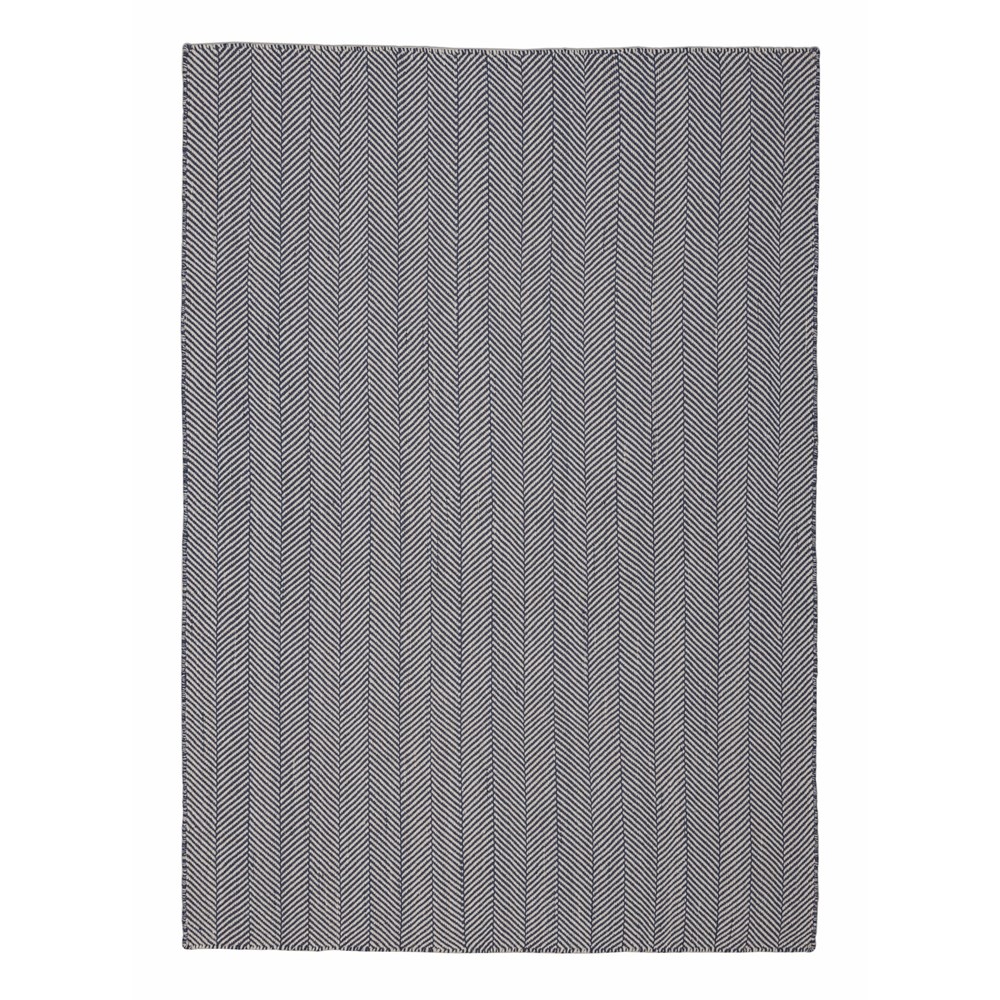 Cotswold Natural COTW04 Wool Herringbone Rugs in Blue